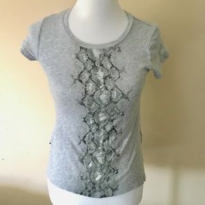 MICHAEL KORS | Grey Snake Print Tee